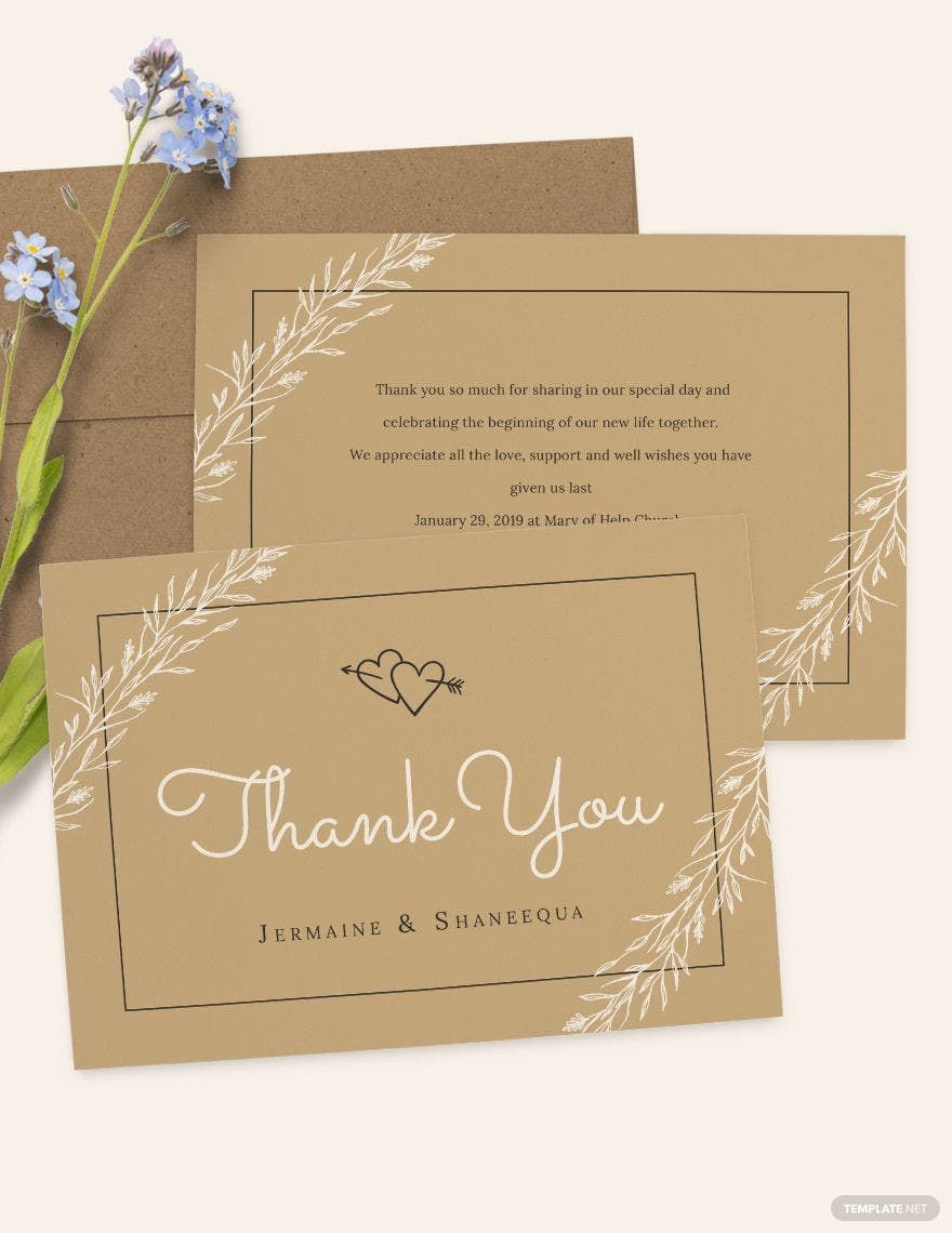 Free Rustic Thank You Card Template
