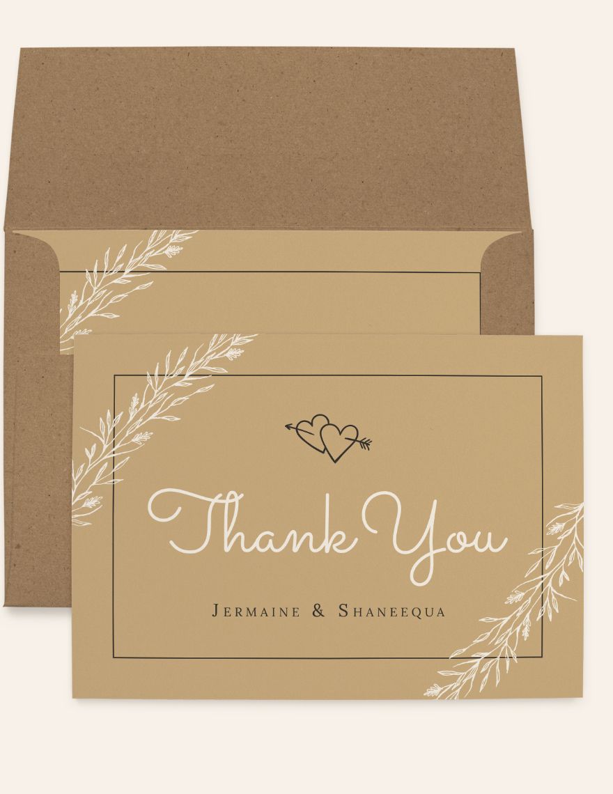 Rustic Thank You Card Template