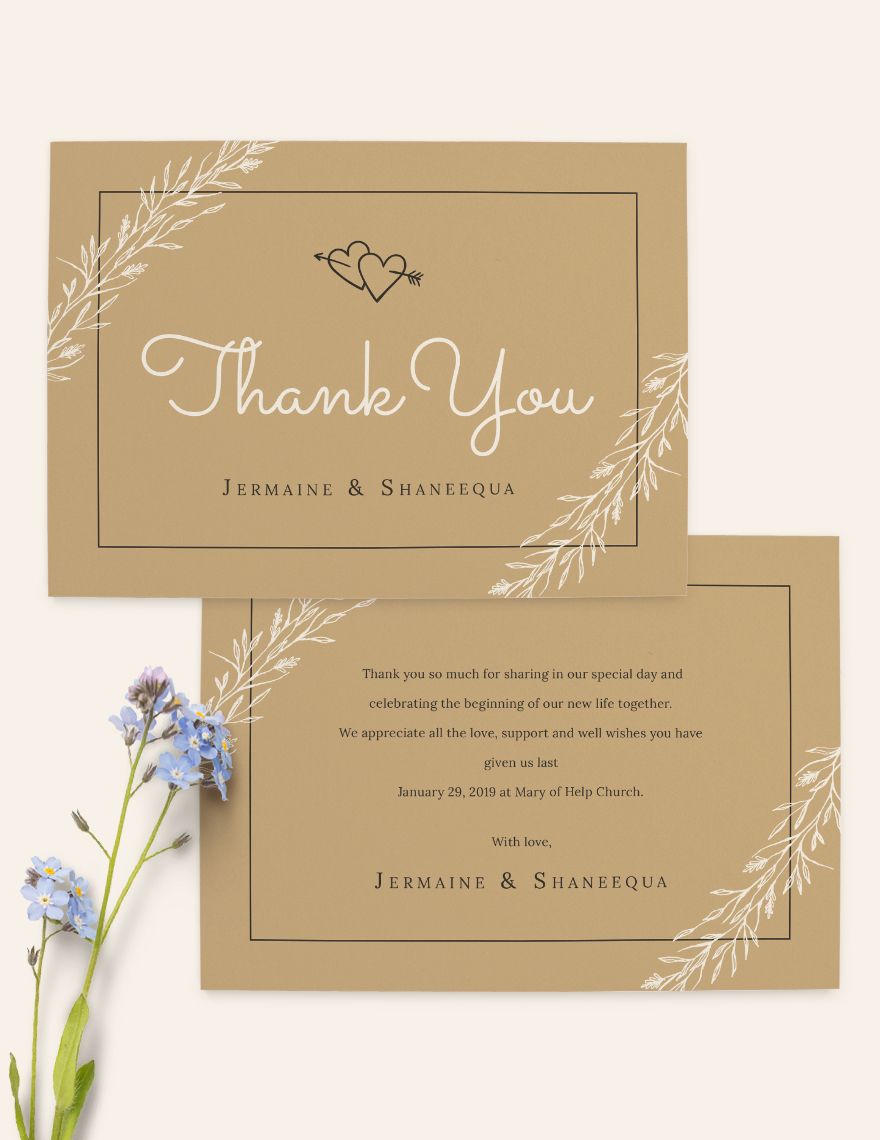 Rustic Thank You Card Template
