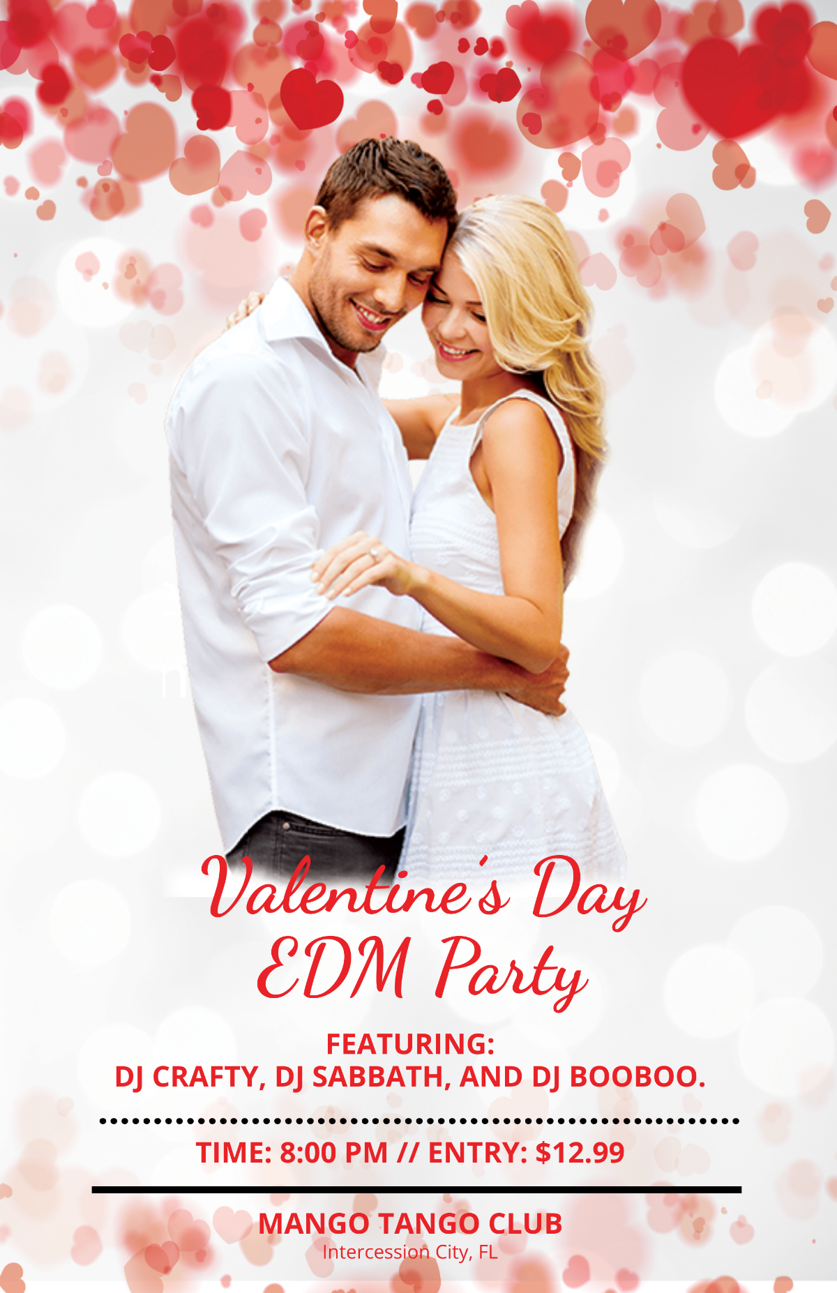 Free DJ Valentine Poster Template