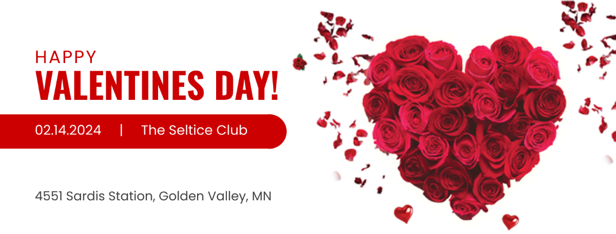 Simple Valentine's Day Facebook Cover Template