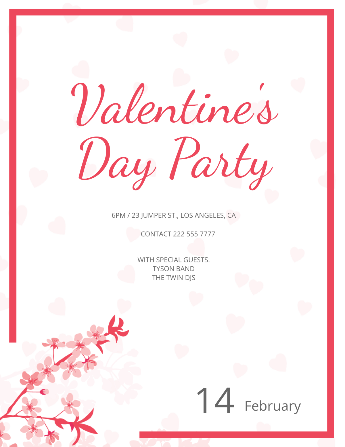 Free Valentine's Day Flyer Template