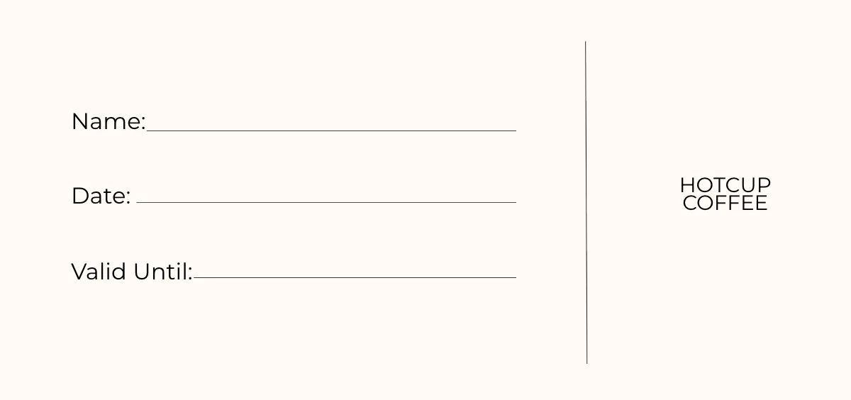 Free Simple Gift Voucher Template to Edit Online