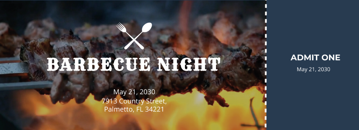 Barbecue Ticket Template