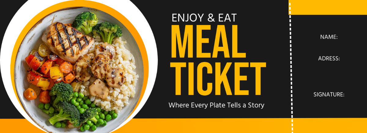 Meal Ticket Template