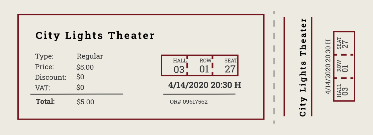 Movie Ticket Template - Edit Online & Download