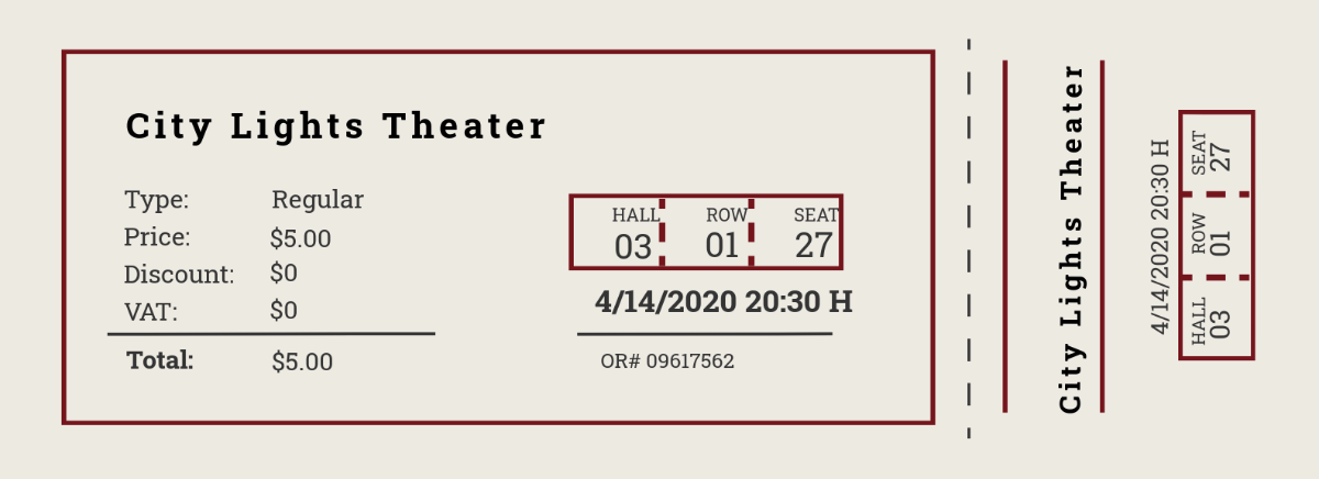 Free Ticket Templates to Edit Online & Print