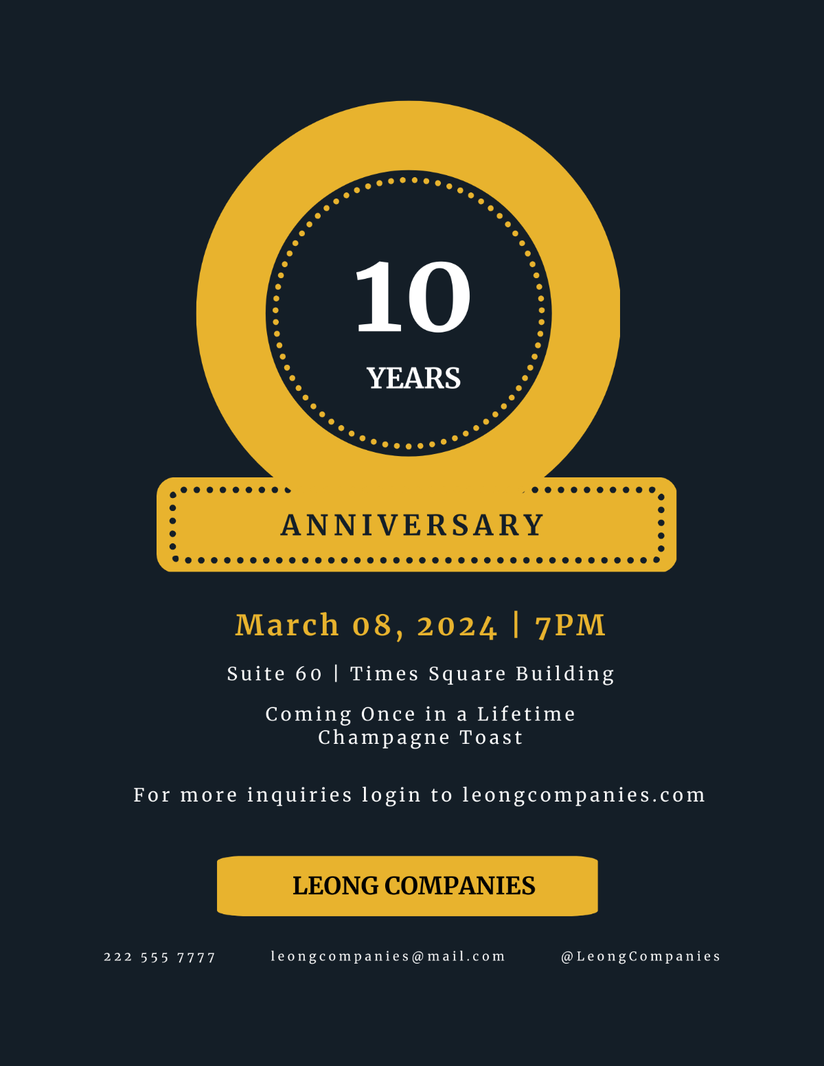 Anniversary Flyer Template - Edit Online & Download