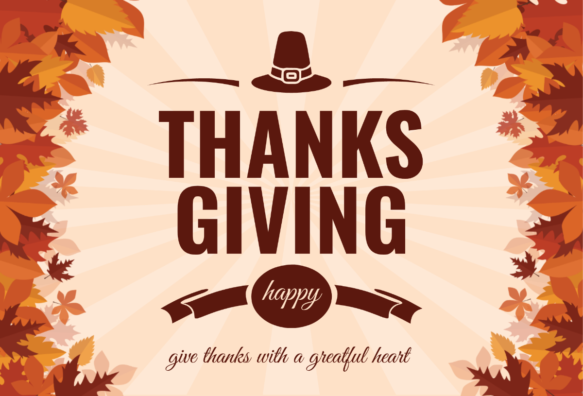 Printable Thanksgiving Greeting Card Template
