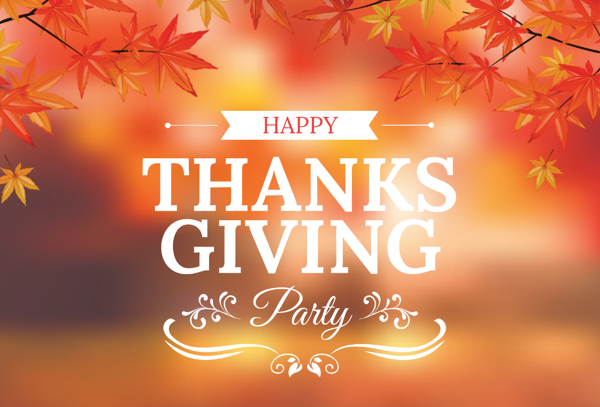 Happy Thanksgiving Greeting Card Template