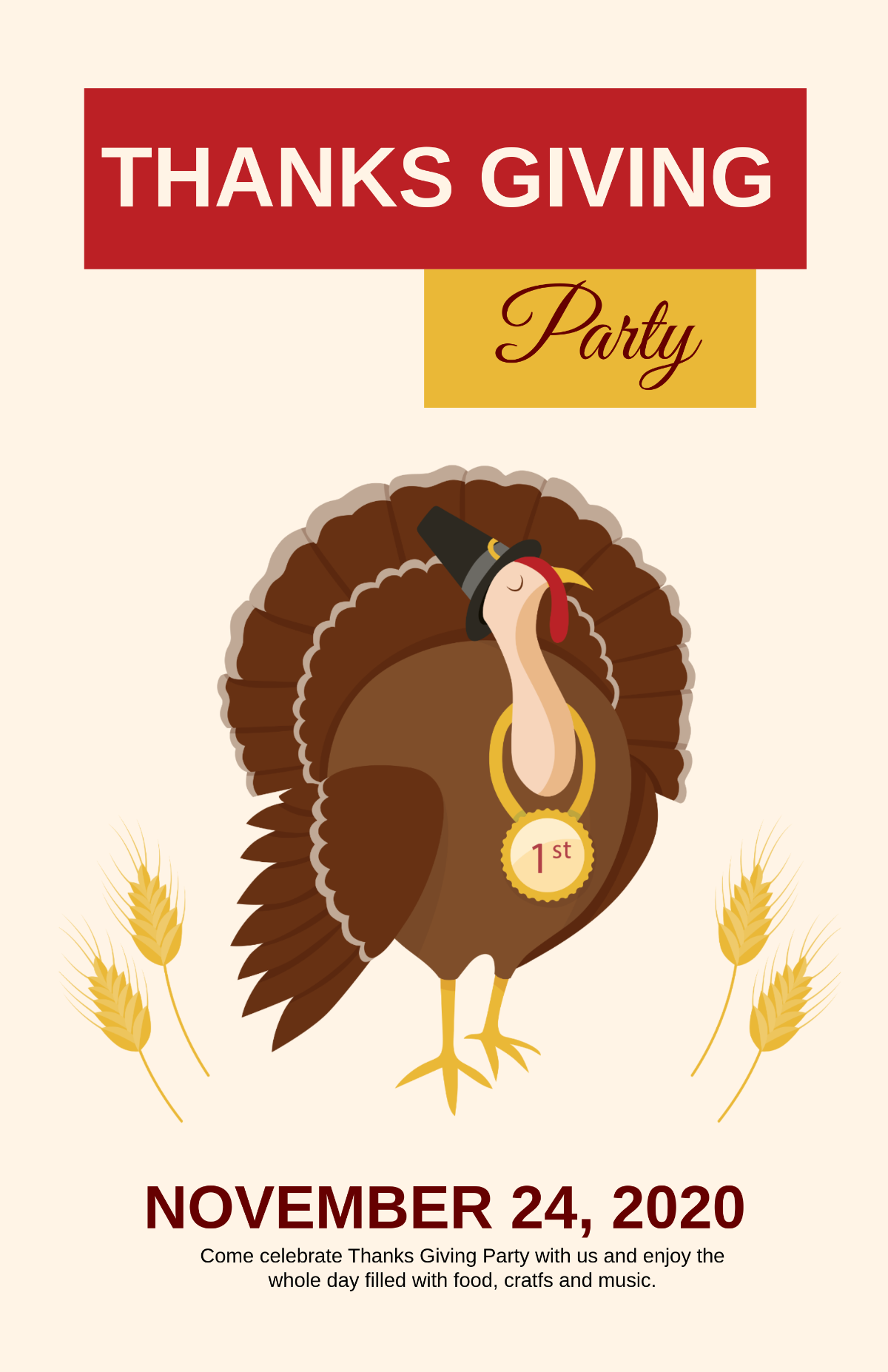 Printable Thanksgiving Poster Template