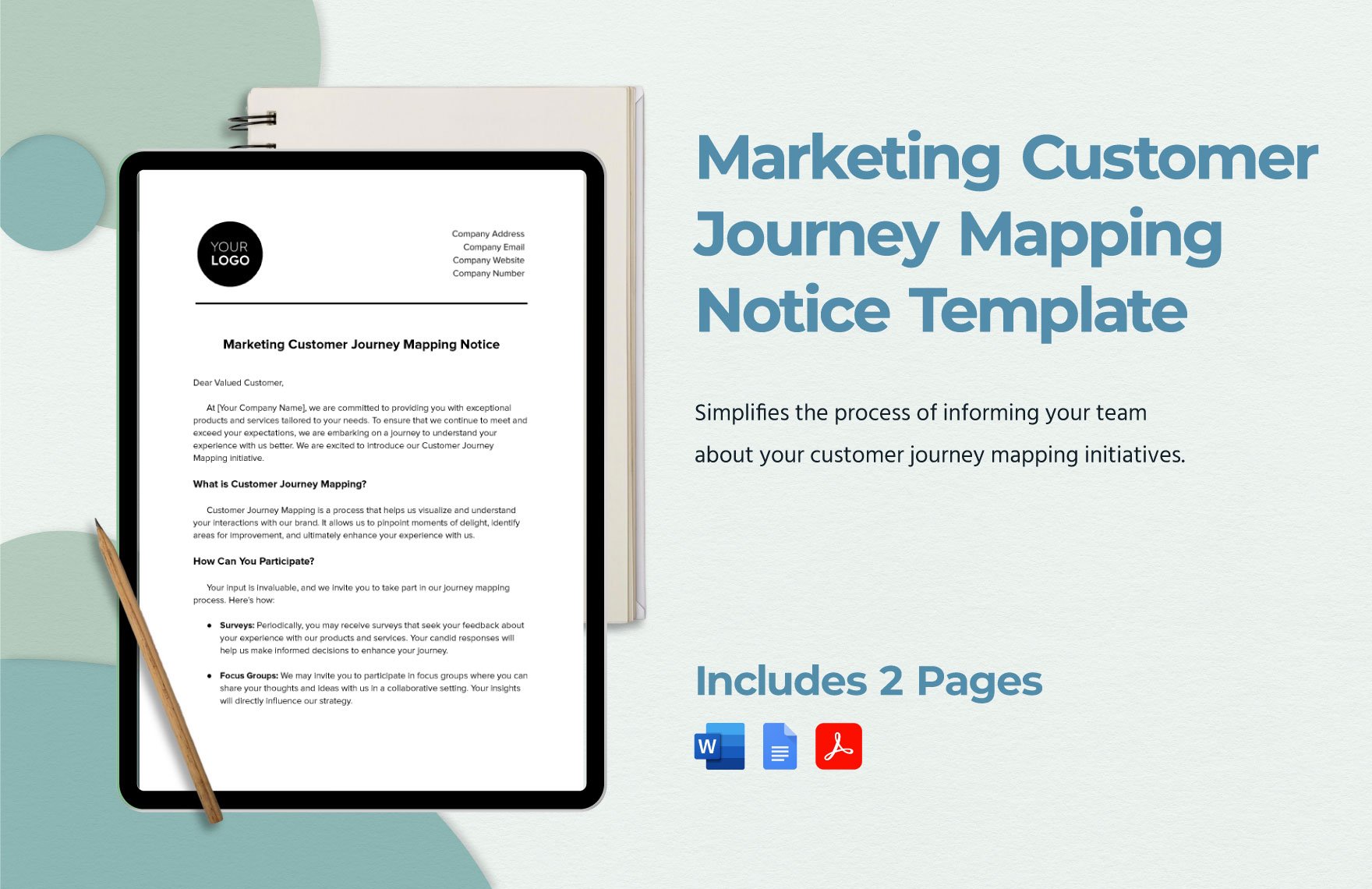 Marketing Customer Journey Mapping Notice Template