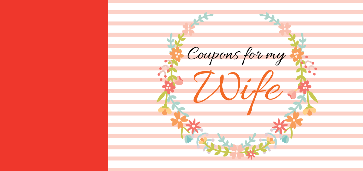 Coupon Book for Loving Wife Template
