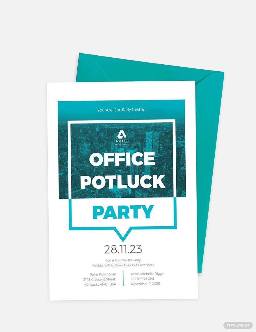 Office Potluck Invitation Template