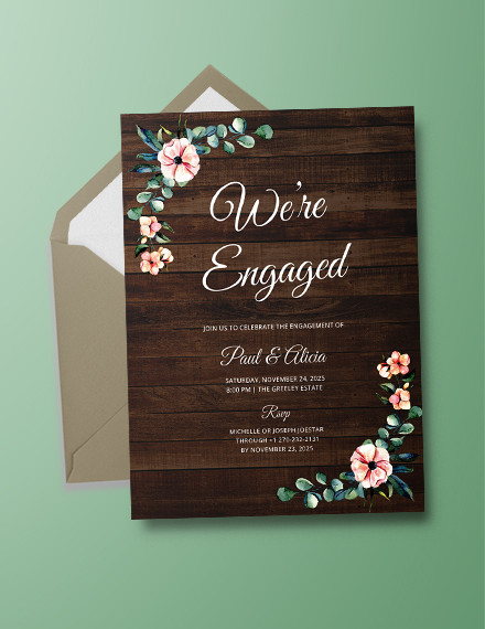 49 Engagement Invitation Designs PSD AI Vector EPS