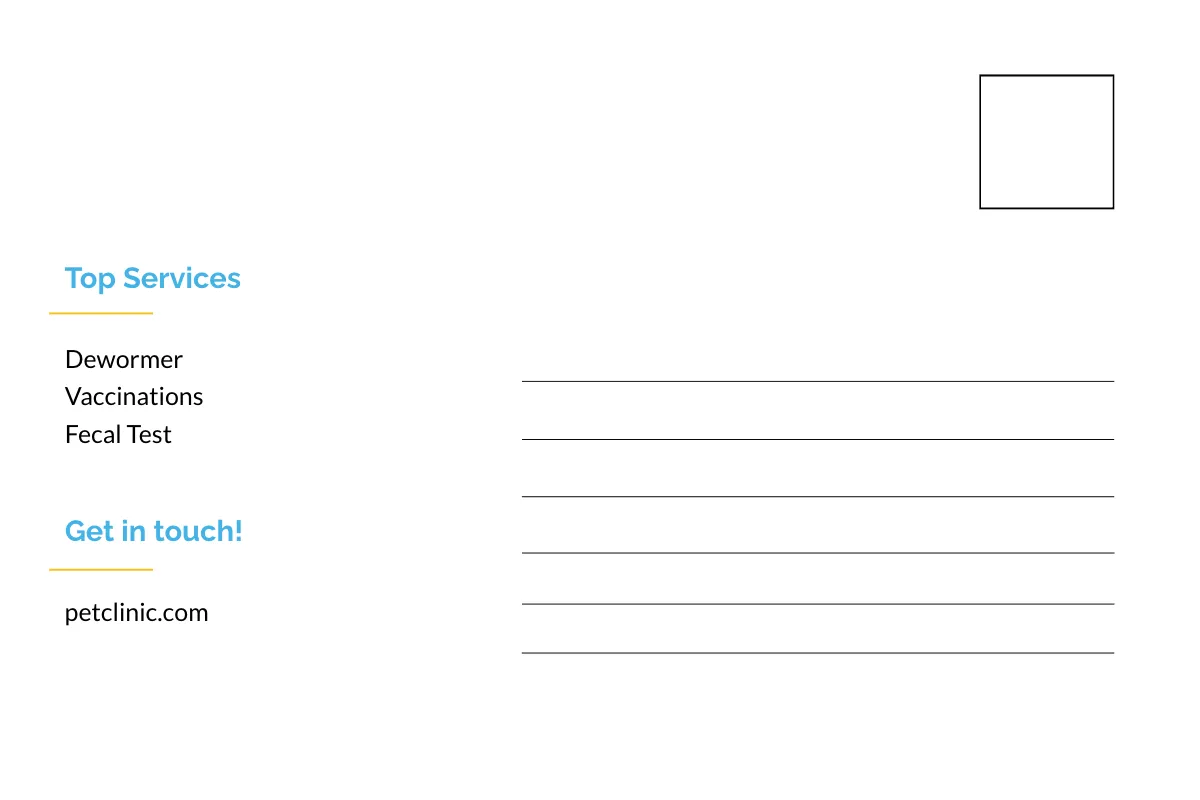 Free Pet Clinic Postcard Template to Edit Online