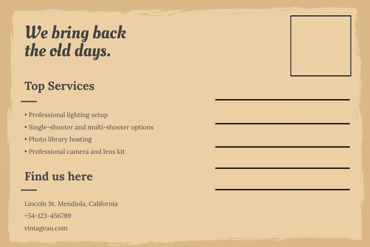 Free Vintage Postcard Template to Edit Online