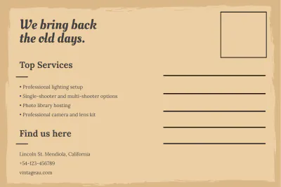 Free Vintage Postcard Template to Edit Online