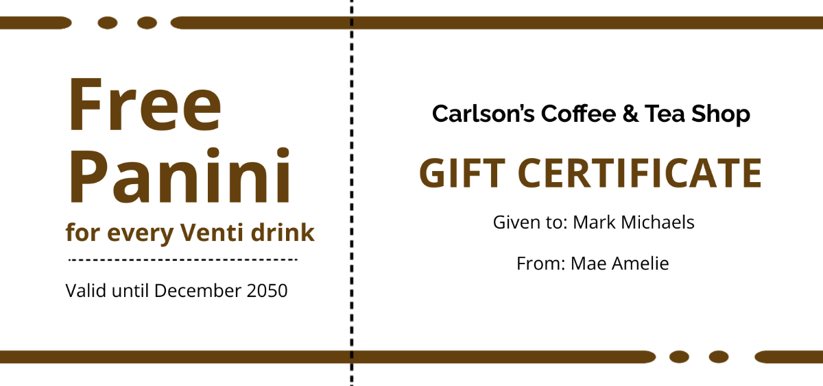 Simple Company Gift Certificate