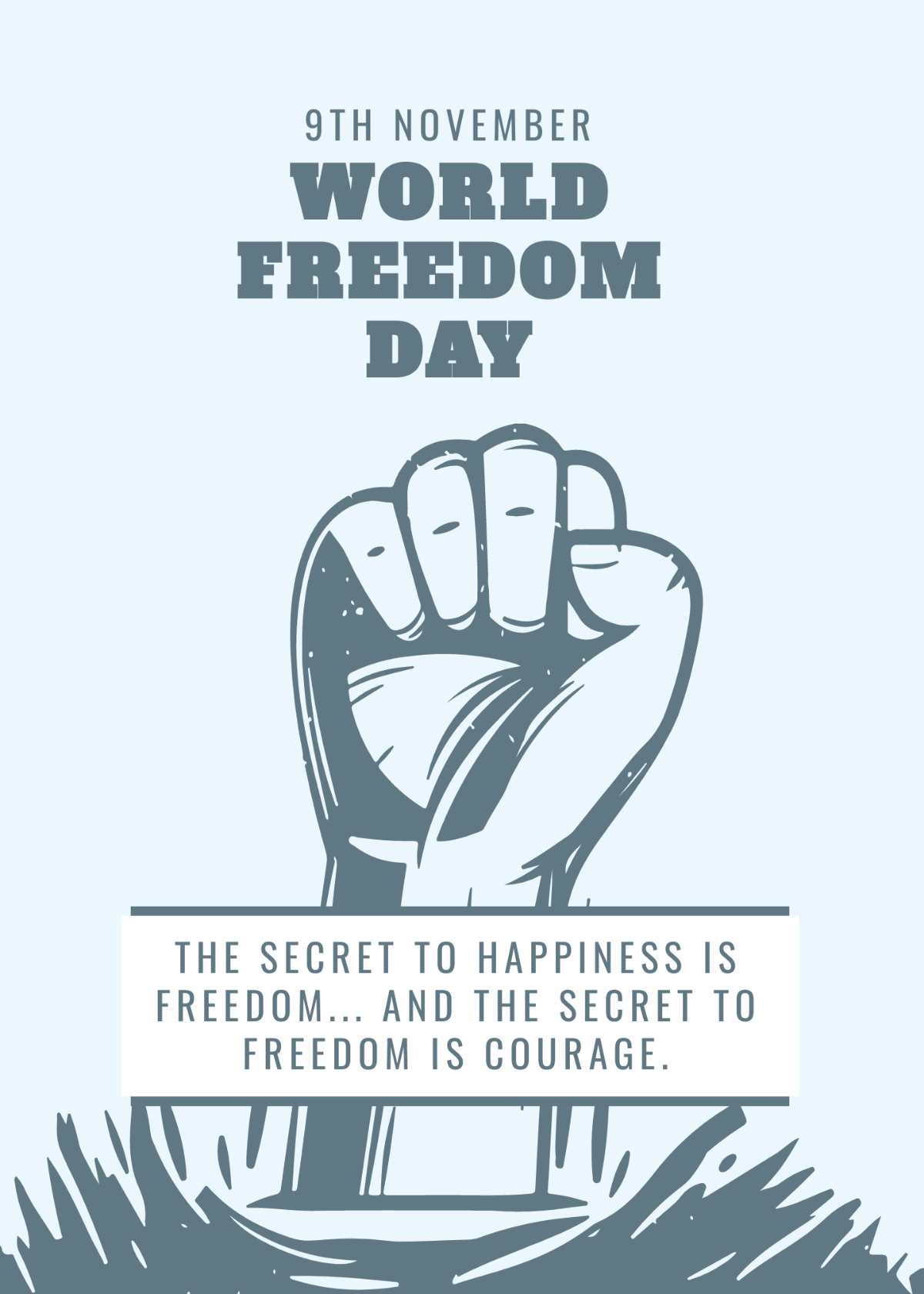 World Freedom Day Card Template