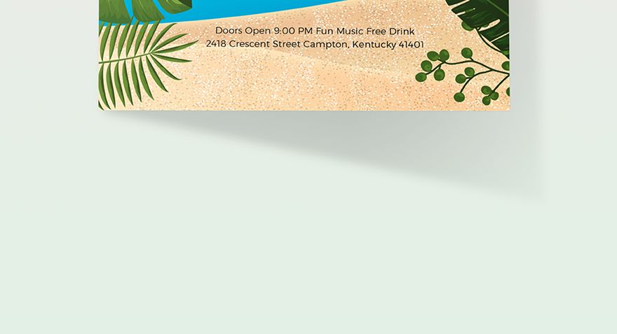 Summer Beach Party Invitation Template