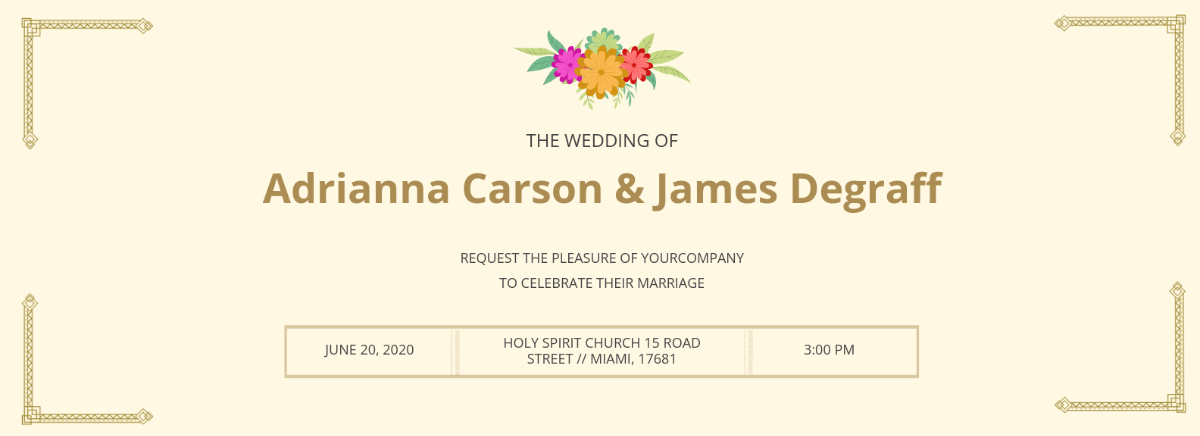 Wedding Invitation Ticket Template - Edit Online & Download