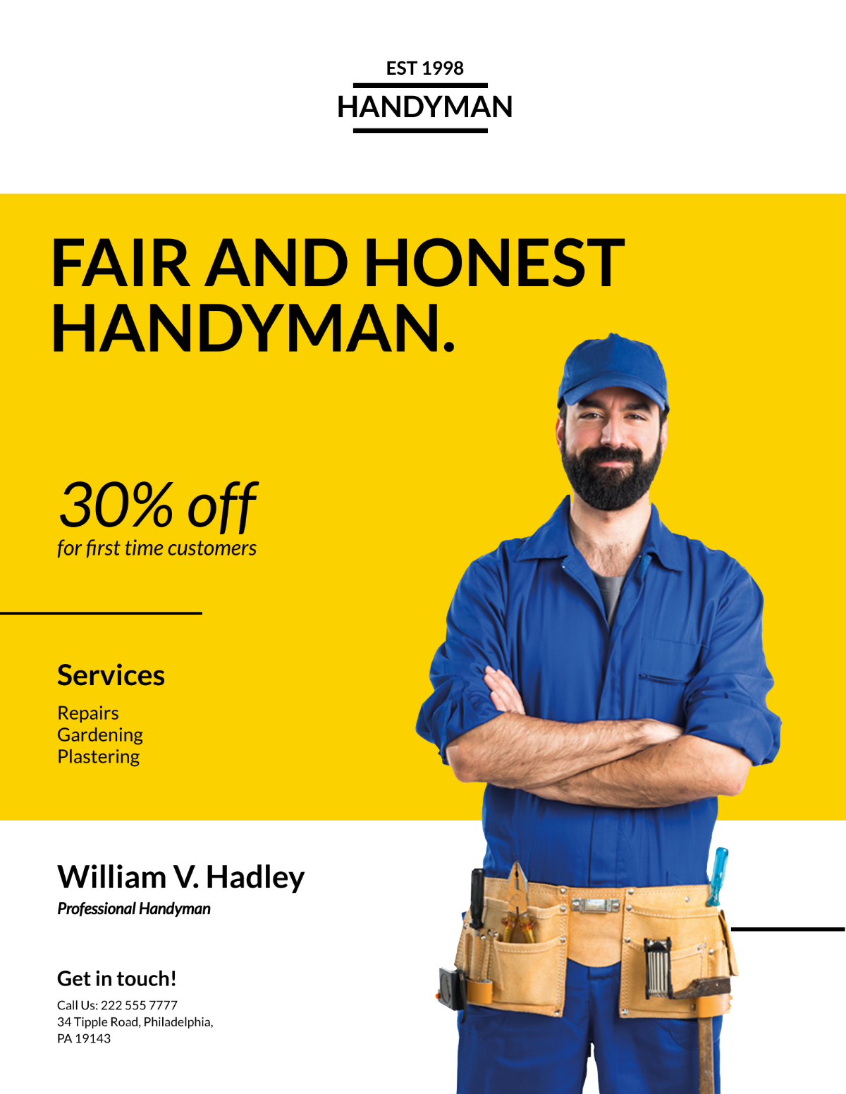 FREE Handyman Flyer Templates Examples Edit Online Download