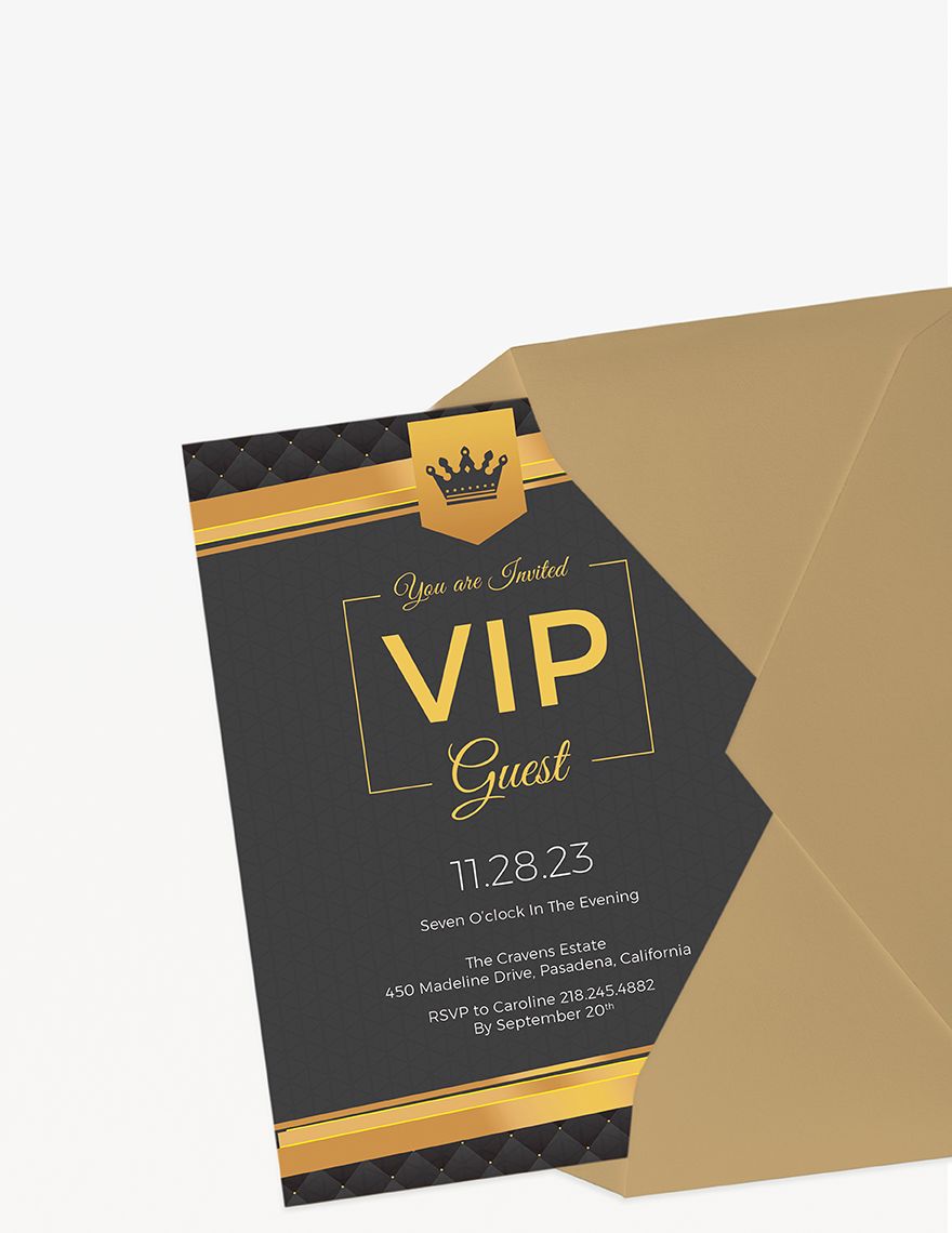 VIP Invitation Template Download in Word, Illustrator, PSD, Apple