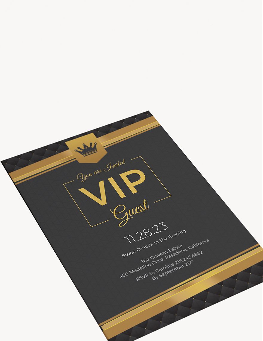 VIP Invitation Template - Download in Word, Illustrator, PSD, Apple
