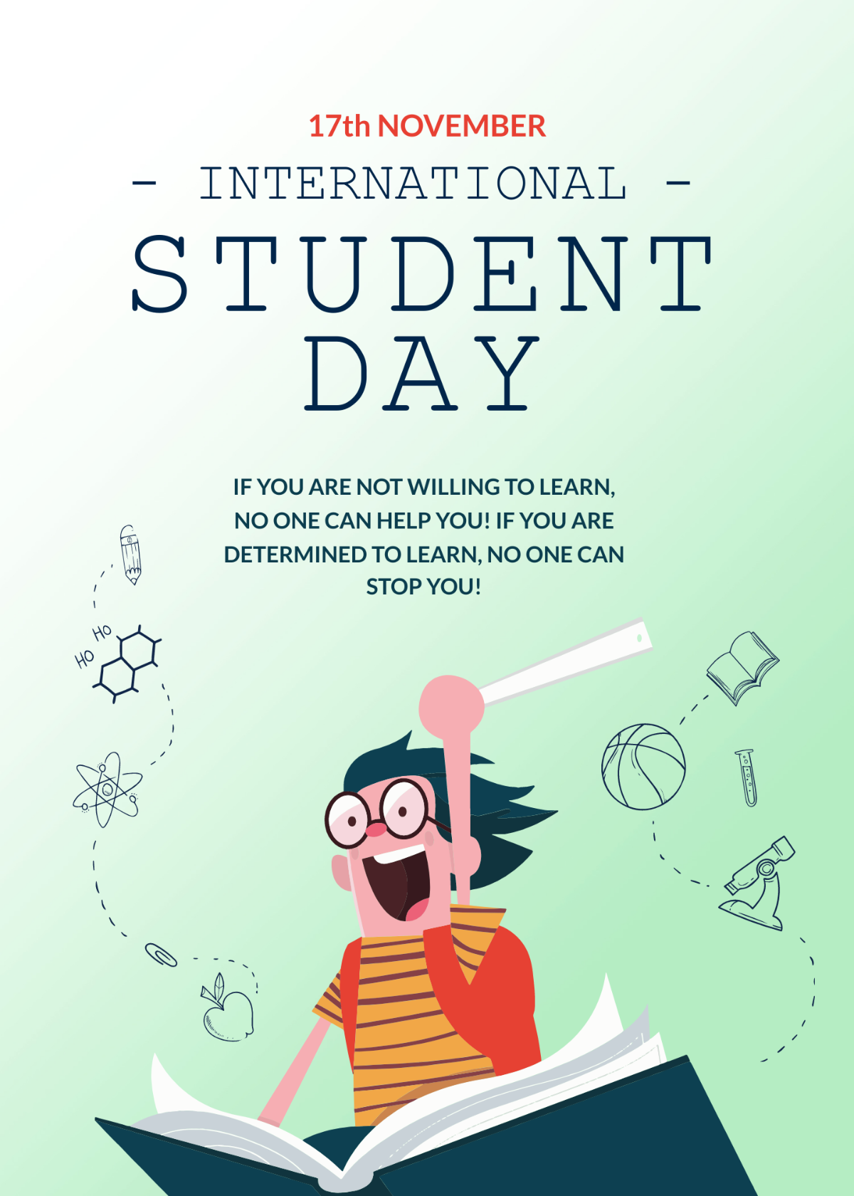 Free International Students' Day Greeting Card Template