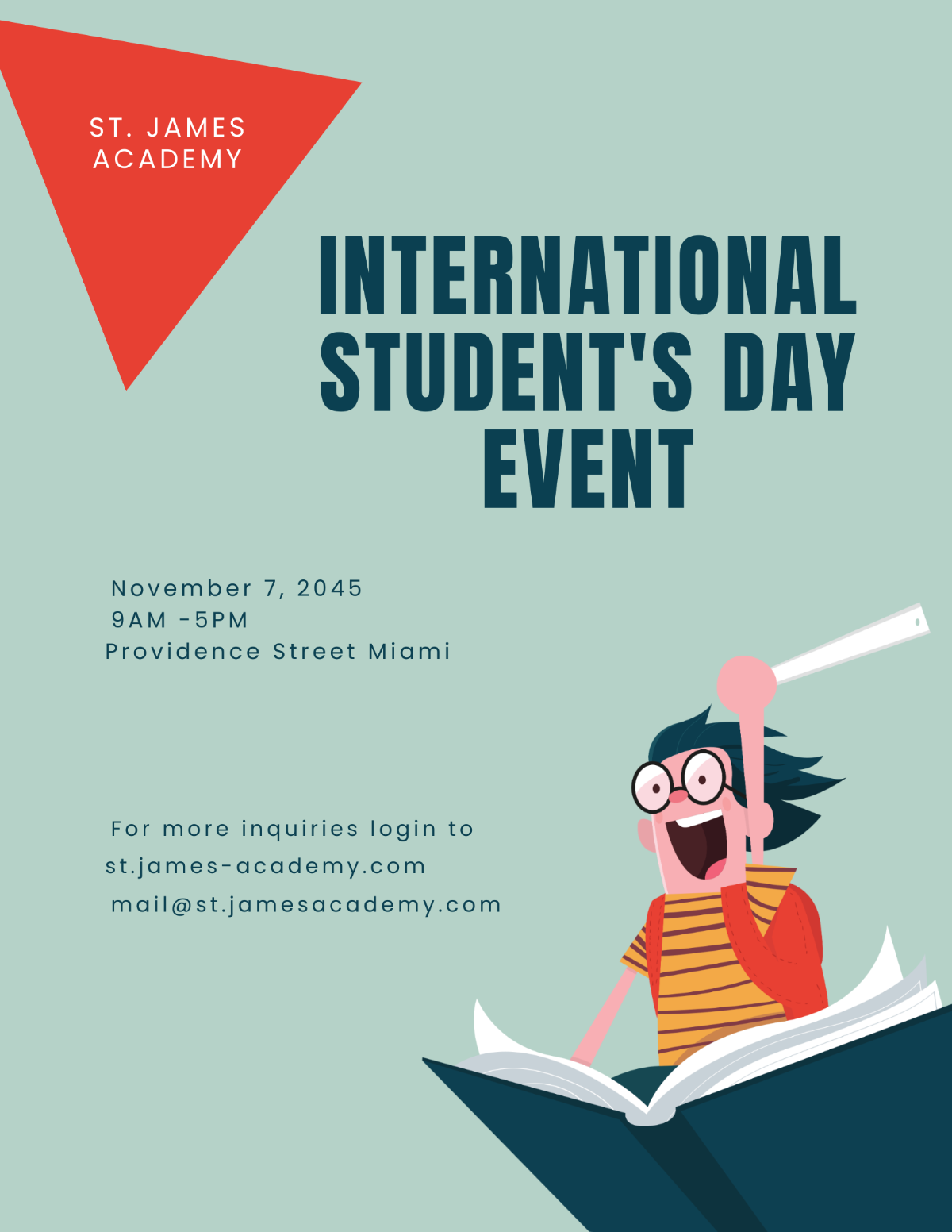 International Student's Day Flyer Template - Edit Online & Download