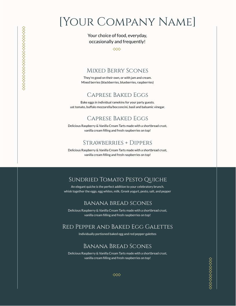 Elegant Baby Shower Menu Template Edit Online & Download Example