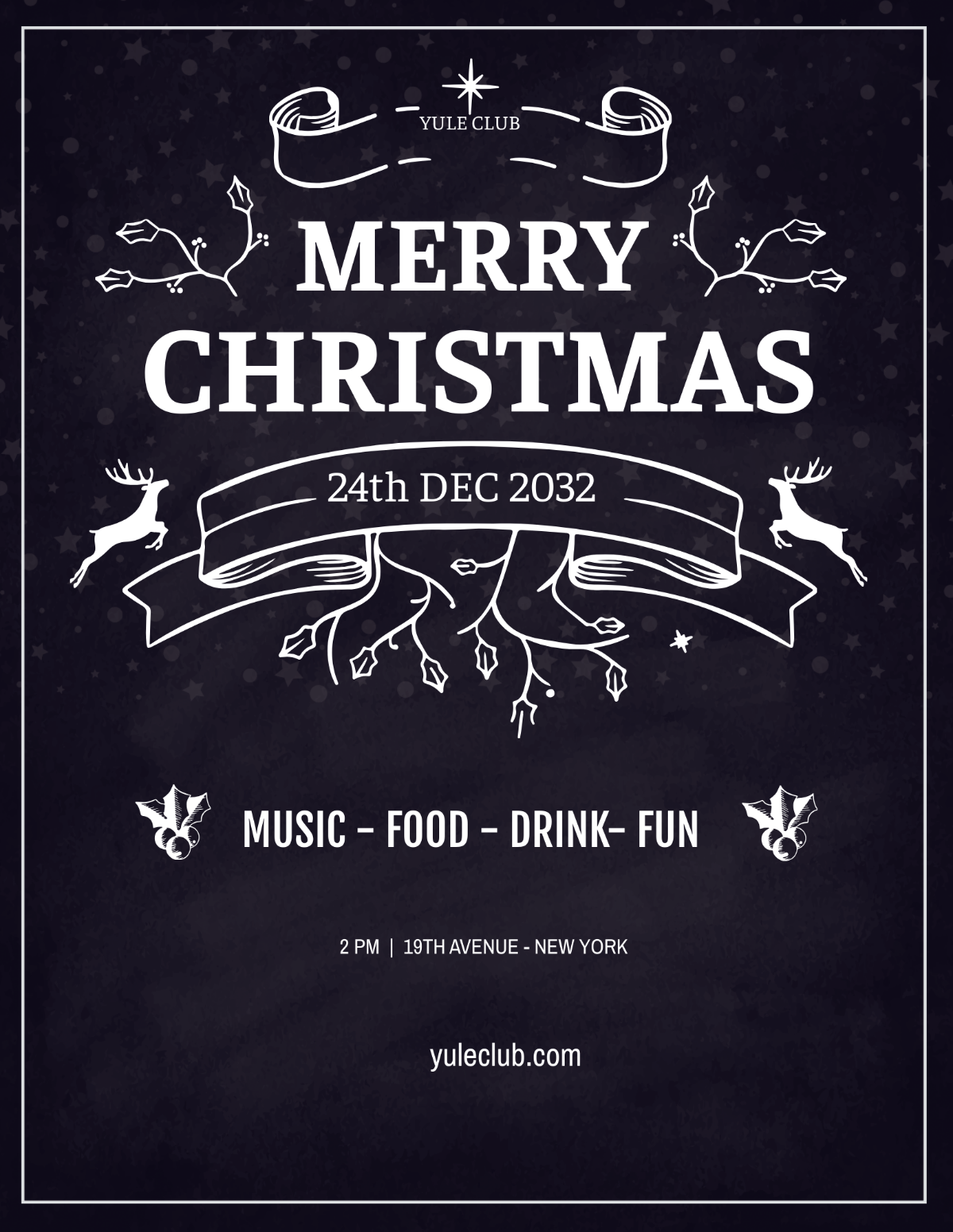 Minimal Christmas Flyer Template - Edit Online & Download