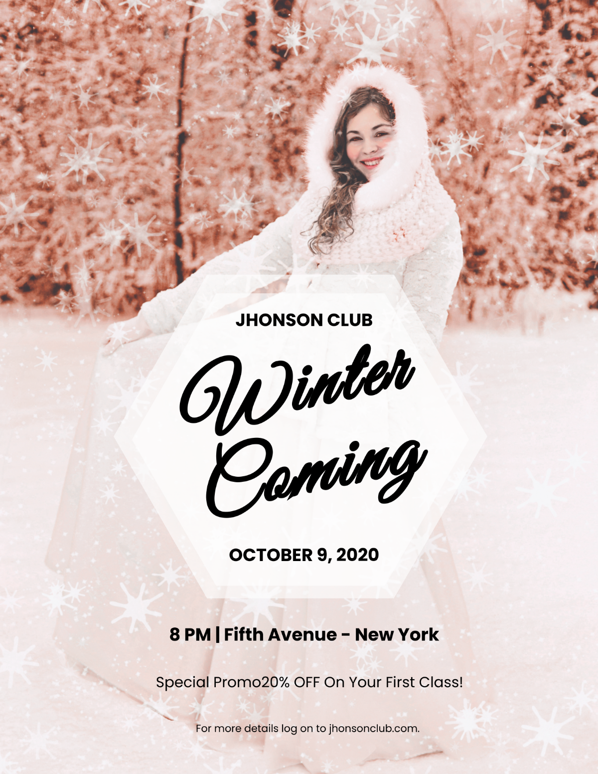 Free Winter Christmas Party Flyer Template