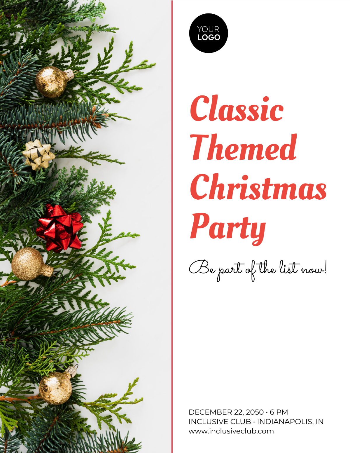 Free Classic Christmas Flyer Template