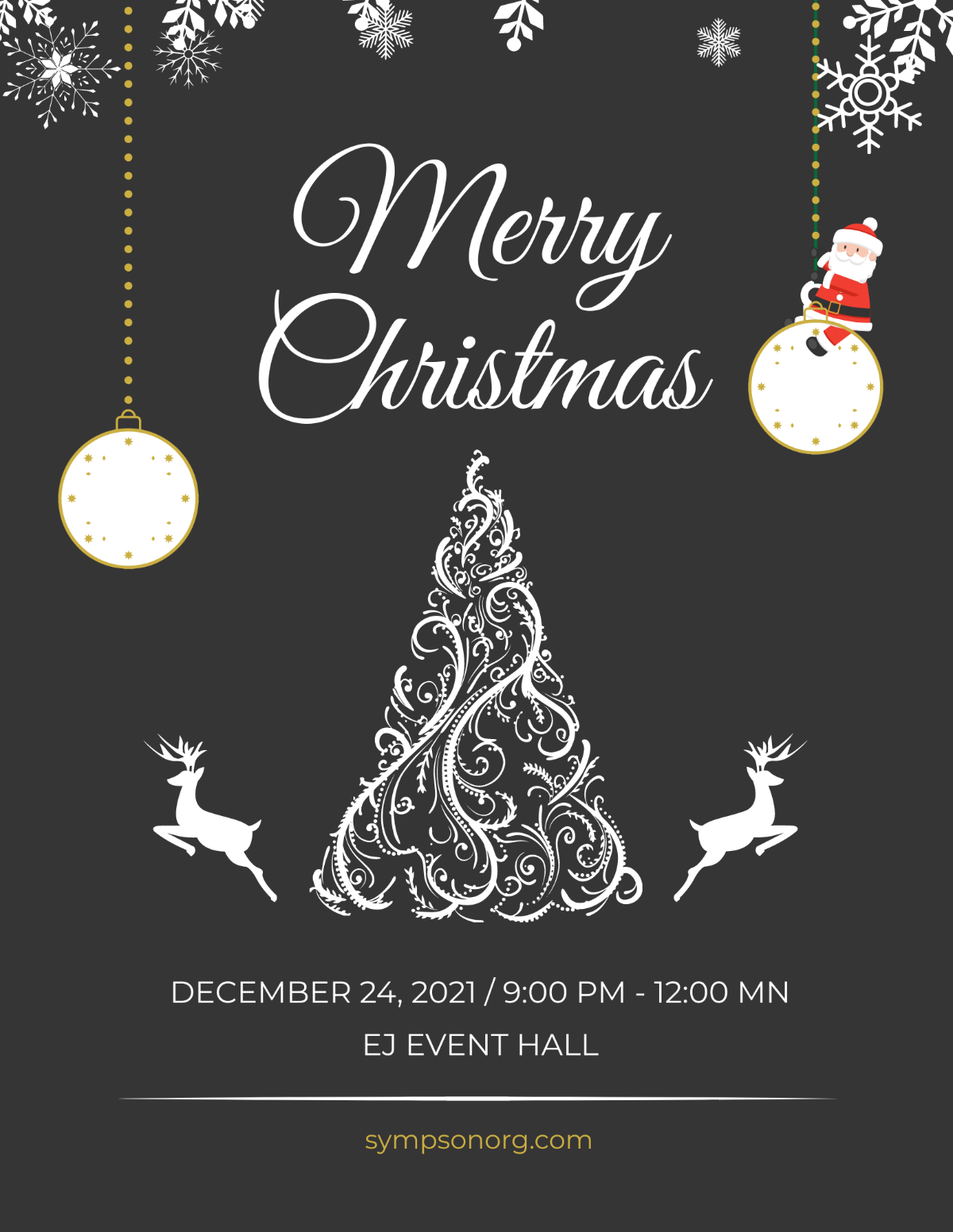 Vintage Merry Christmas Flyer Template