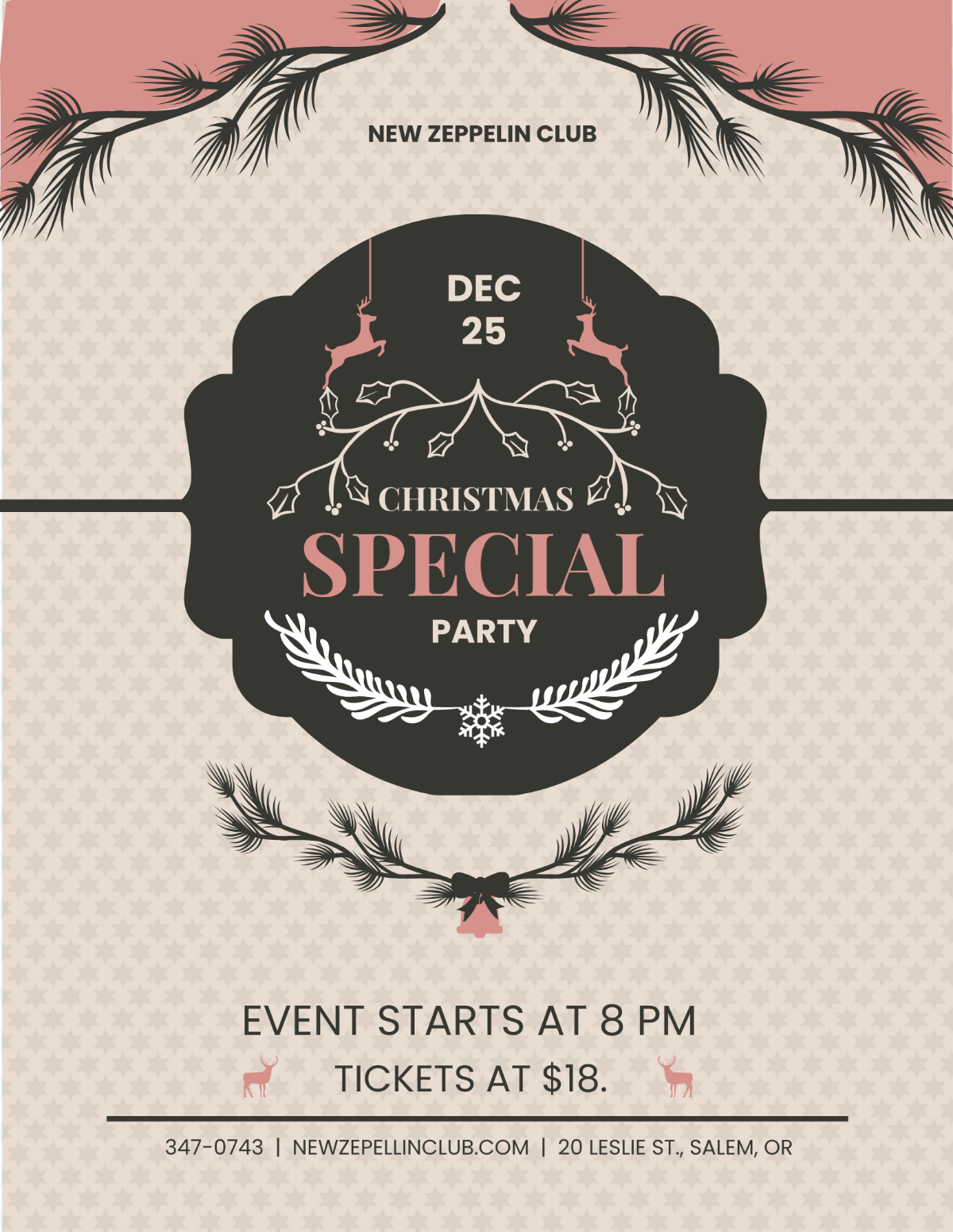 Free Merry Christmas Event Flyer Template