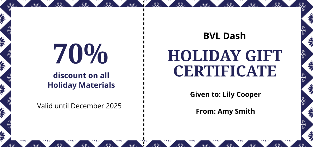 Modern Holiday Gift Certificate