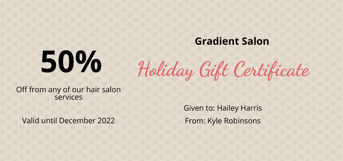 Vintage Holiday Gift Certificate Template - Edit Online & Download