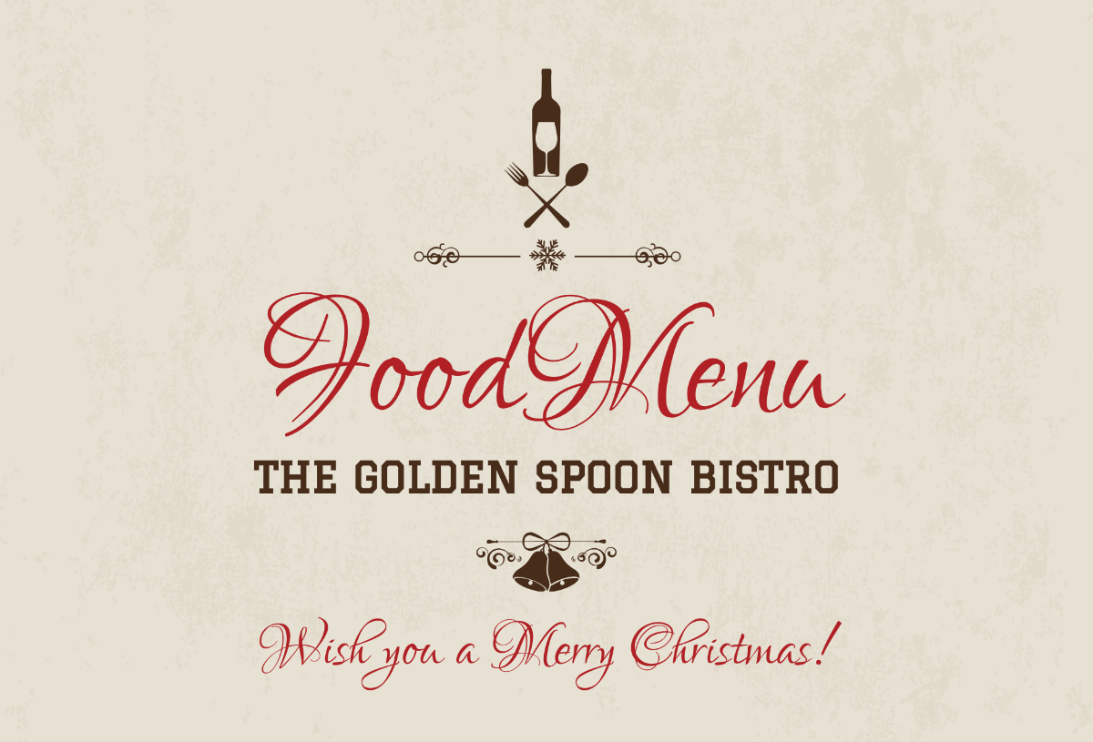 Christmas Restaurant Greeting Card Template - Edit Online & Download