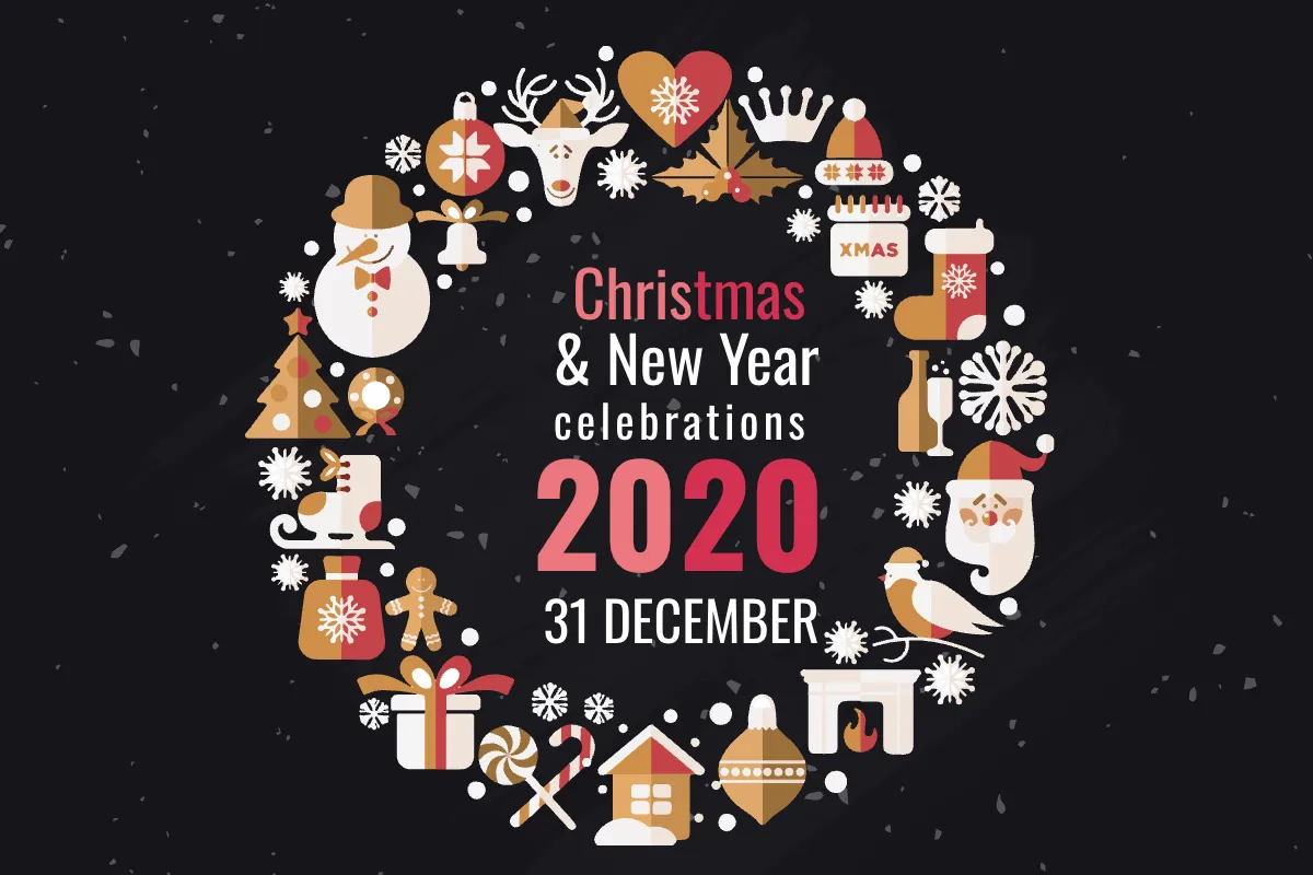 Free Creative Christmas and New Year Greeting Card Template to Edit Online