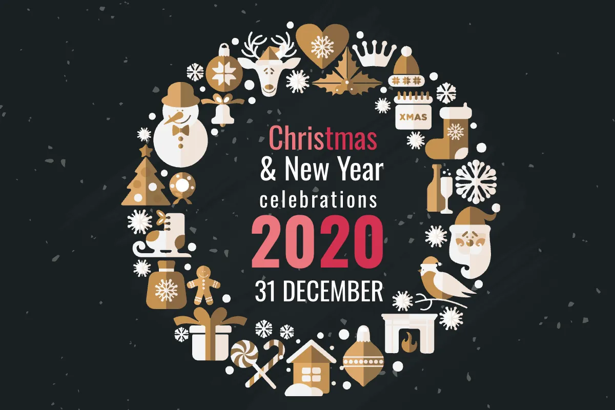 Free Creative Christmas and New Year Greeting Card Template to Edit Online