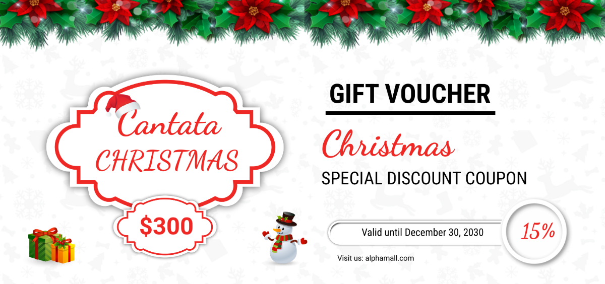 Christmas Special Discount Voucher Template