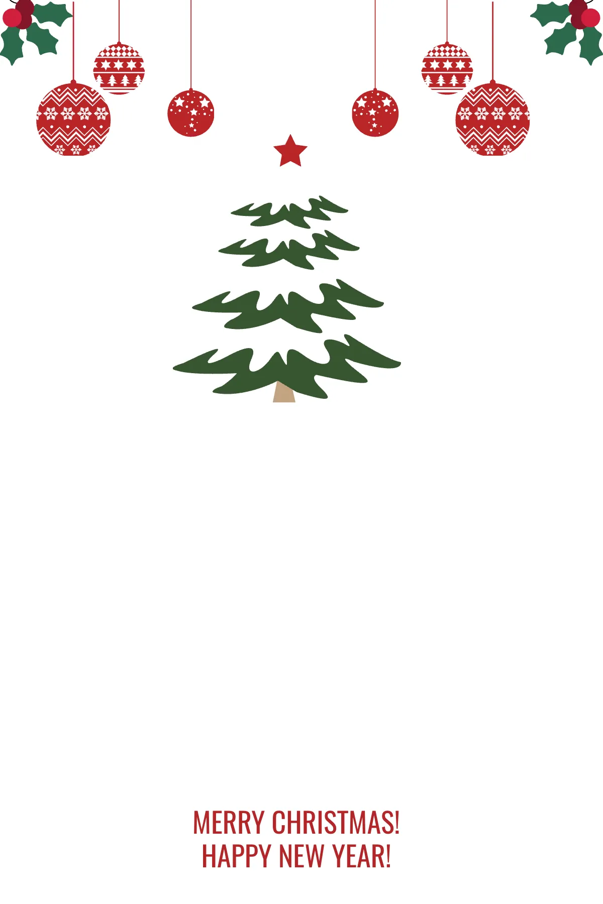 Free Modern Christmas Thank You Card Template to Edit Online