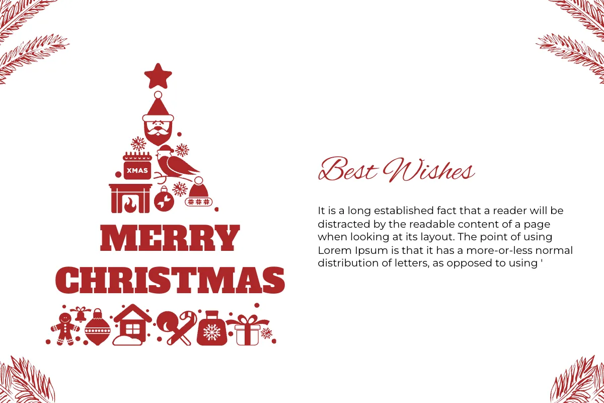 Free Children's Christmas Thank You Card Template to Edit Online