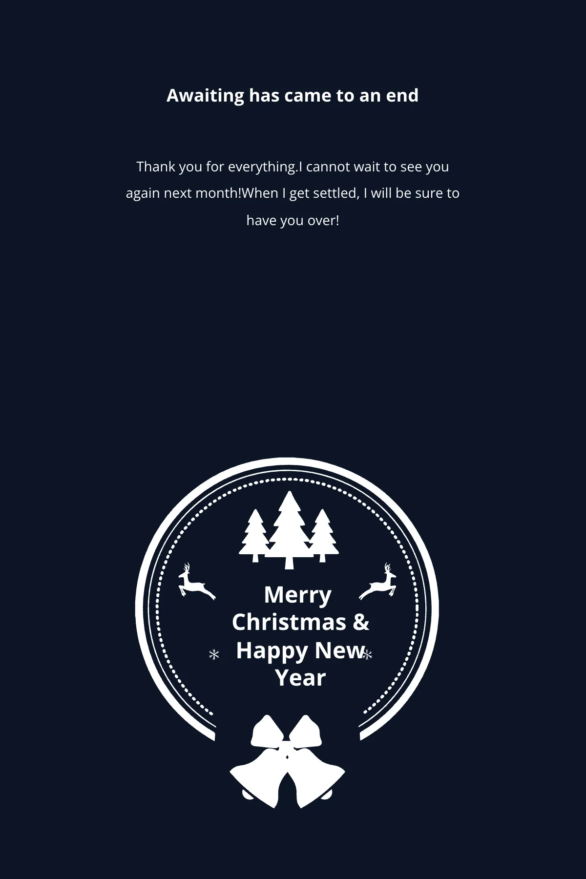 Free Modern Christmas and New Year Thank You Card Template to Edit Online