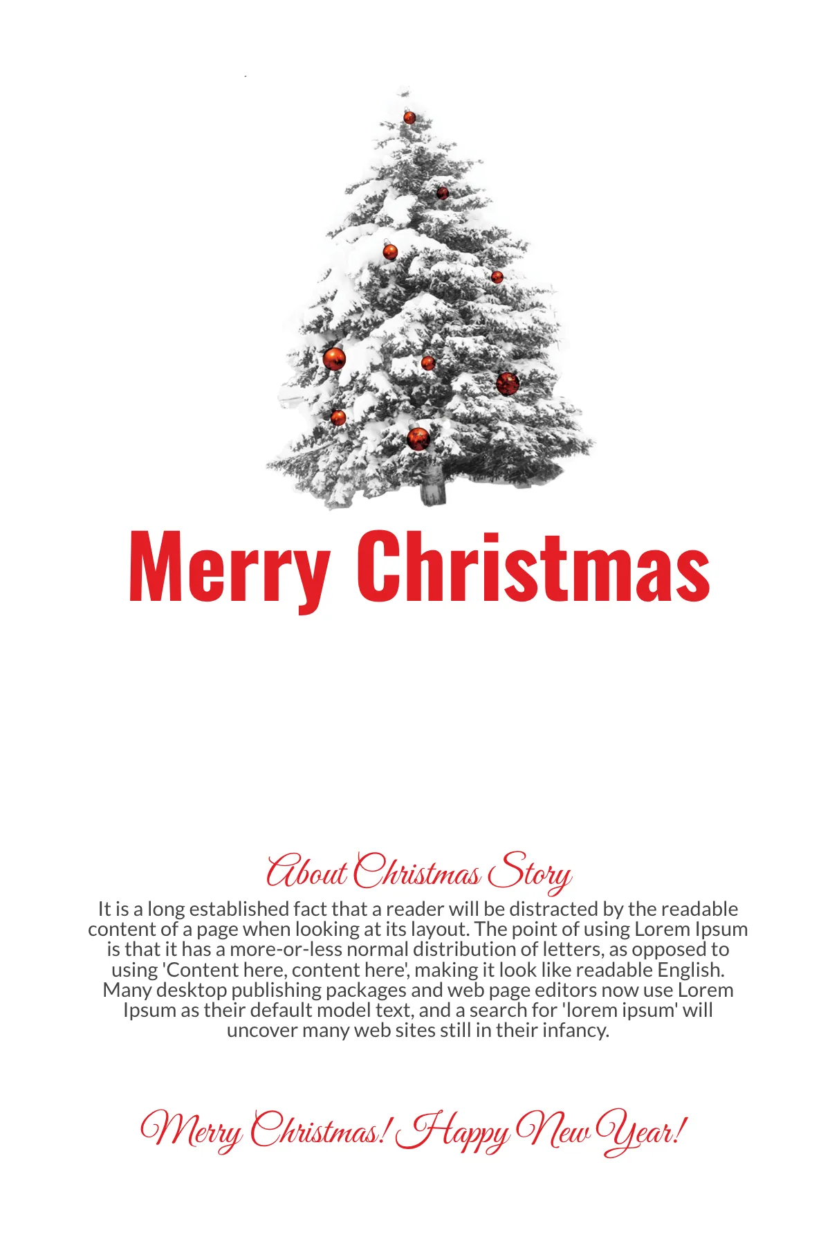 Free Christmas and New Year Thank You Card Template to Edit Online