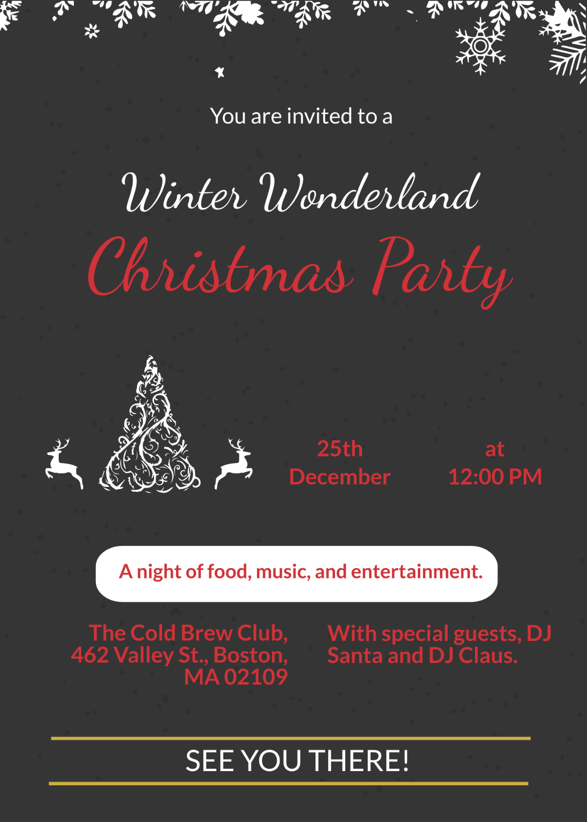 Free Creative Christmas Party Invitation Template