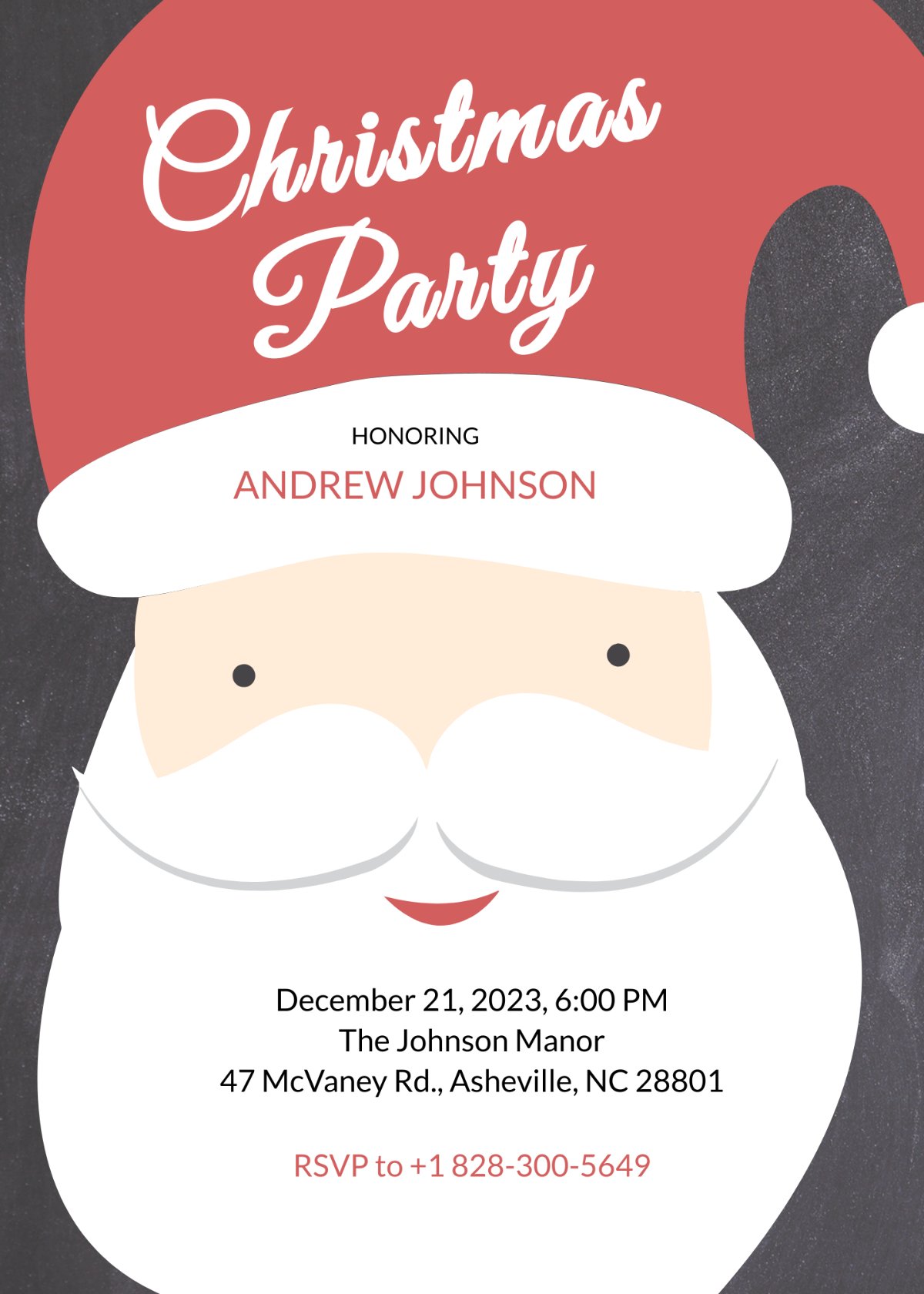 Free Christmas Party Creative Invitation Template