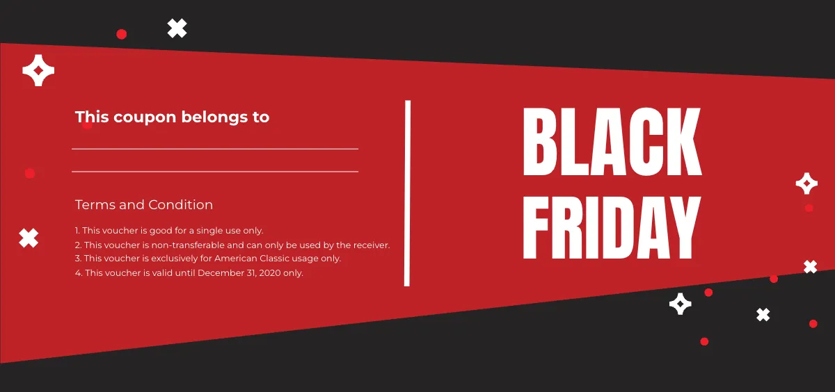 Free Black Friday Voucher Template to Edit Online